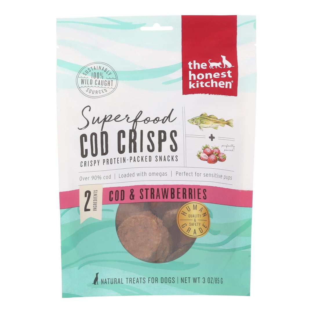 The Honest Kitchen - Dog Trt Crisp Cod Straw - Case Of 6 - 3 Oz - Maras Green